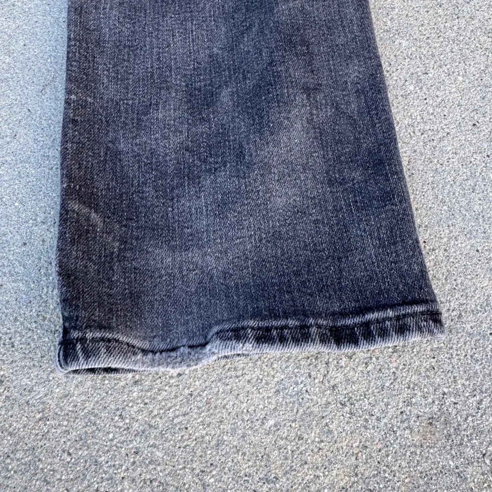 American Eagle Slim Straight Jeans Mens 31x32 Washed Black Denim Pants